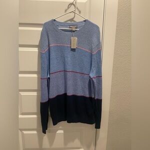NWT Daniel cremieux extra fine merino wool linen blend slouchy fit sweater XL